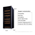 Temperatura de control táctil Pequeño refrigerador de vino de doble zona